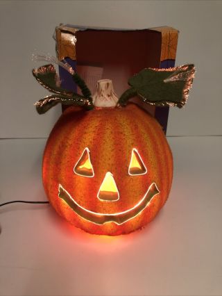 Planet Halloween 10 " Fiber Optic Pumpkin Continuous Color Changing Box