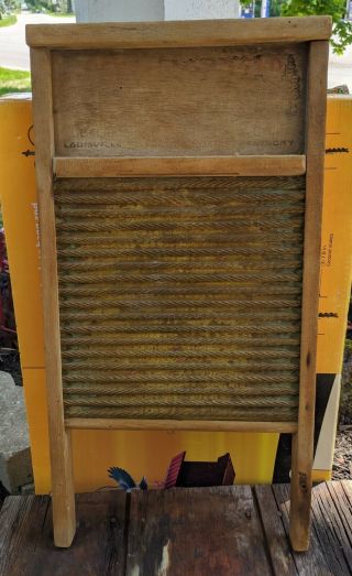 Vintage Primitive Belknap Hardware Washing Board 24 x 12 1/2 3