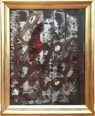 Vintage Mid Century Modern Abstract Oil Painting