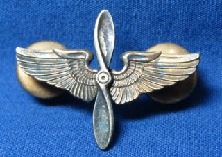 Pre - Wwii Gold And Sterling Army Air Forces Officer Wings Insignia By Luxenberg