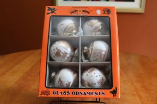 Christopher Radko Shiny Brite Halloween Glass Ornaments Owls,  Witches,  Cats Euc