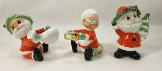 Vintage Napcoware Bone China Christmas Santa And Mrs Clause Figurines