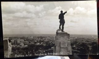 Cali,  Colombia,  Photo Post Card 1930 Panorama De Cali - Sebastian De Belalcazar