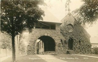 1913 Port Henry York Presbyterian Church Rppc Real Photo Postcard 5804