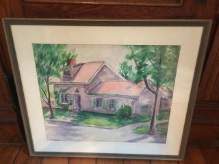 Elmira Kempton House Painting Richmond Group Hoosier Indiana Artist Watercolor