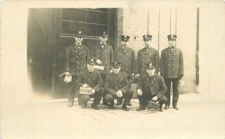 C - 1910 Trolley Conductors Occupation Workers Rppc Photo Postcard 11991