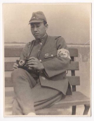 Wwii Imperial Japanese Army Ija Kenpeitai W/ Camera Pre - 1939 Photo Kempeitai