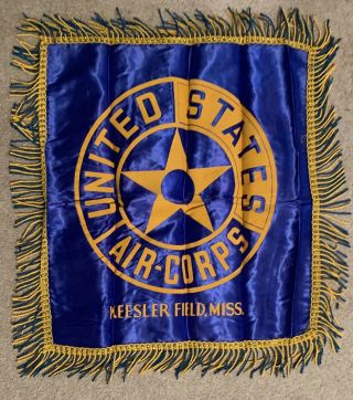 Vintage Wwii Us - Air Corps Kessler Field,  Miss Banner / Flag