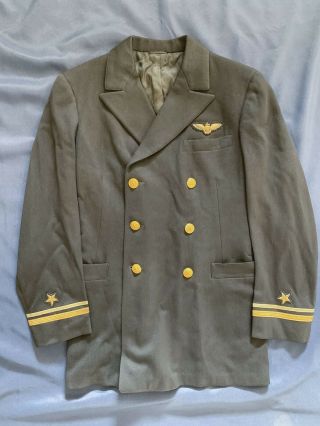 Ww2 Us Navy Officer Naval Aviator Pilot Jacket Uniform With Wings Named