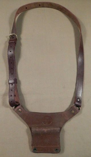 Wwii U.  S.  Army Military Police,  Brown Leather Shoulder Strap For Sidearm,  1942