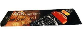 Rare Jack Daniels Old No 7 Bar Towel Runner Tennessee Whiskey Jack Lives Here
