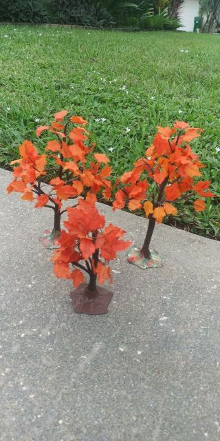 Lemax Fall Maple Tree Set Of 3 Spooky Town Halloween Village Landscape Accessory