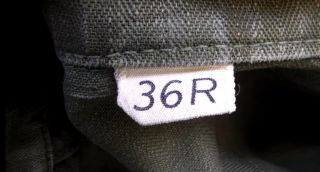 Old US WW2 to Korean War era M - 1942 Herringbone Twill HBT Fatigue Shirt size 36R 3