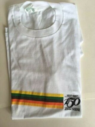 Vintage John Deere 1987 150th Anniversary T - Shirt Xl White
