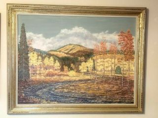 Outstanding Big O/c Mexico Fall Landscape Painting John R Reynolds His Best?