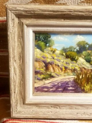 FINE O/C MEXICO LANDSCAPE PAINTING ADOBE HOME TALPA ROAD TAOS RON RENCHER 2