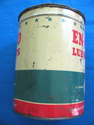 Vintage,  empty 5 QUART,  NATIONAL EN - AR - CO motor oil can 2