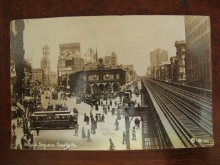 Rppc One - Off Herald Square Ny Real Photo Postcard Picture York - Copyright