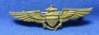 Wwii 1/20 10k Gold Filled Navy Usmc Aviator Pilot Wings Badge By Balfour