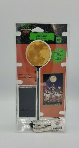 Lemax Spooky Town Lighted Moon Halloween Village Accessory Full Moon 12 " 4.  5v