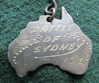 Unusual Sterling Silver Medal BATTLE OF SYDNEY 1945 2