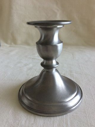 1 Web Pewter Candle Stick Holder 4 3/8” In Height