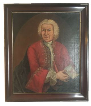 18th Century Portrait Of A Noble Gentleman Oil Painting Dutch Artist German Man