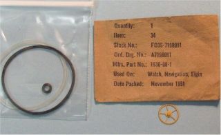 Military Parts 8/0 Size Elgin Wristwatch Ww - Ii - Old Stock - 4 Parts