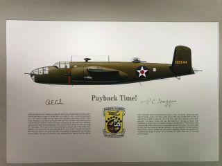 Doolittle Raiders Print Artist Jay Ashurst Signed By R.  E.  Cole & T.  C.  Griffin