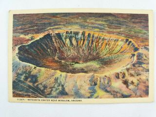 Vintage Fred Harvey,  Meteorite Crater Near Winslow Arizona Az Postcard