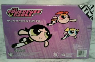 POWERPUFF GIRLS Christmas Figure Holiday Light 10 ' & Ct String Cartoon Network 3