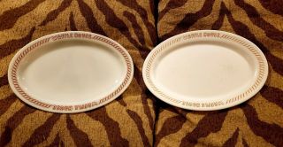 Vintage Waffle House Serving Plates Restaurantware Pyrex Arcopal France White