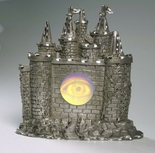 Spoontiques Pewter Castle With 3 - D Eyeball Eye Hologram H1717 4 1/8 " High