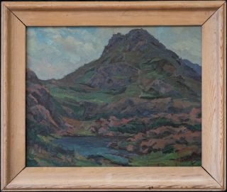 Carl Clemens Moritz Rungius (1869 - 1959) Ny/canadian Artist Oil " Mountain”