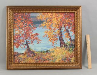 Clayton B Smith American Impressionist Autumn Fall Foliage Oil Painting