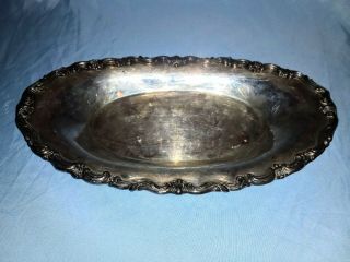Vintage Fb Rogers Silver Plate Oval Tarnished Serving Dish 12 3/4 " X 7 "