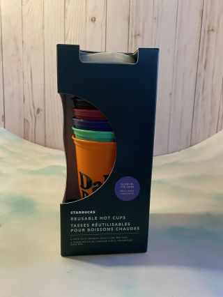 Starbucks 2020 Halloween Color Changing Glow In The Dark Cups Reusable 6 Cup Set