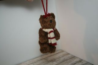 Ralph Lauren 2003 Teddy Bear Jointed Plush Scarf Christmas Tree Holiday Ornament