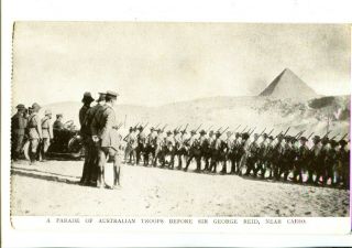 Ww1 Parade Of Australian Troops Before Sir George Reid Near Cairo