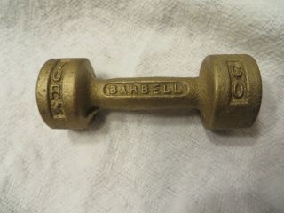 Vintage York Barbell Co.  Usa Paperweight Cast Iron