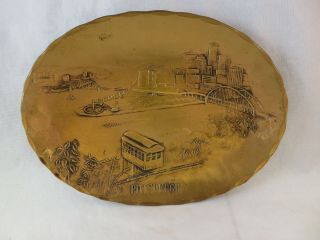 Wendell August Forge Aluminum Pittsburgh City Bronze Plate