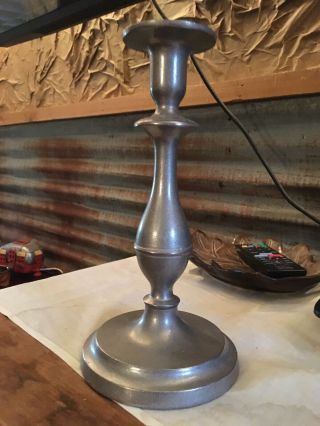 Vintage Wilton Armetale Rwp Pewter Candlestick Candle Holder 9” Glossy