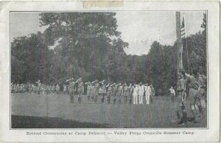 Green Lane,  Pa.  Retreat Ceremonies At Camp Delmont Boy Scout Camp 1942