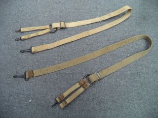 Ww2 Usmc M1941 Suspenders Early Flat Buckle 1942 - 43
