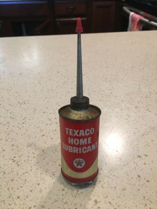 Texaco Home Lubricant Oil Vintage Household Oil Tin Can