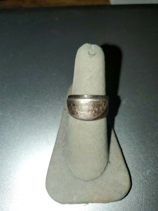 World War 2 Trench Art Sterling Silver Ring
