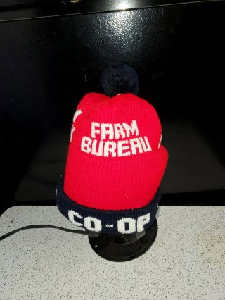 Vintage Farm Bureau Co - Op Sock Hat / Tobogeen