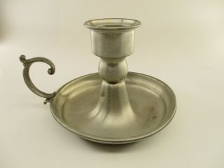 Leonard Pewter Candle Holder with Handle - Made in Bolivia 2