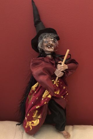 19” Halloween Sonic Witch Doll With Light Up Eyes,  Movement & Cackling Sounds