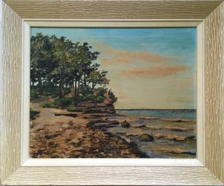 Vintage 50s/60s Roger Richardson Signed Coastal Seascape Oil Painting